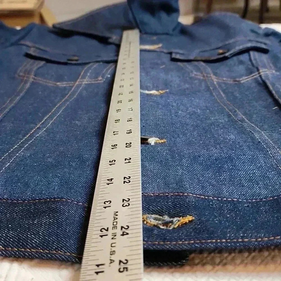 🔥 Vintage NWOT denim jacket from Sears and Roebucks.Minty and Raw. Size Large - Picture 11 of 12